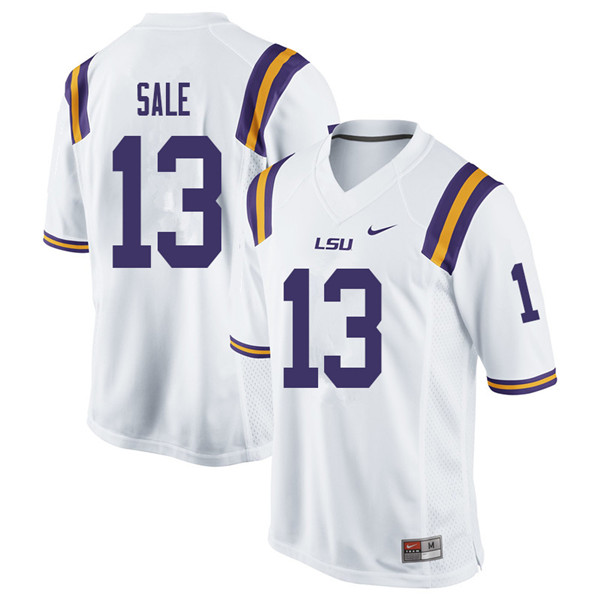 Men #13 Andre Sale LSU Tigers College Football Jerseys Sale-White - Click Image to Close